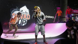 Lil Wayne rappt auf der Spielemesse E3. Foto: AP