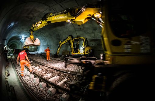Der neue Stadtbahntunnel für die U 12 unterm Mailänder Platz kommt gut voran. Foto: Lichtgut/Max Kovalenko
