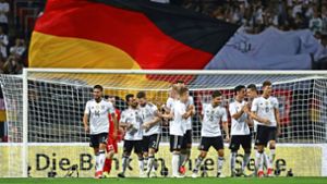 Die junge deutsche DFB-Elf hatte im Vorfeld des Confed-Cups Grund zur Freude. Doch nun steht der Stresstest in Russland an. Foto: Getty