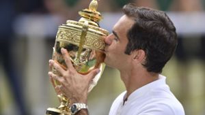 König von Wimbledon: Roger Federer ist nun alleiniger Rekordhalter Foto: AFP