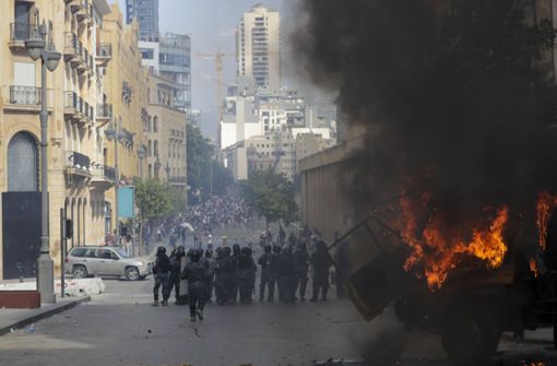 Die Explosion löste wütende Proteste aus. Bis heute ist niemand zur Verantwortung gezogen. Foto: dpa/Hassan Ammar