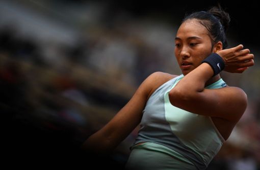 Zheng Qinwen ist bei den French Open in Paris ausgeschieden. Foto: AFP/JULIEN DE ROSA
