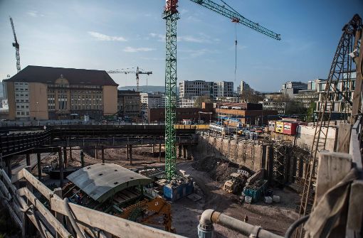 Bauarbeiten der Bahn in der Stuttgarter Innenstadt für S 21 Foto: Lichtgut/Max Kovalenko