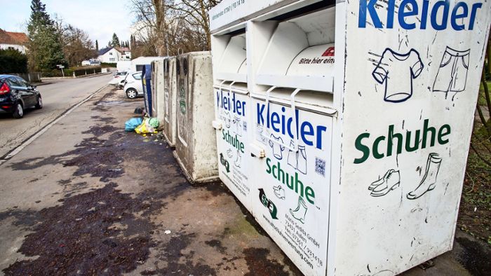 Stadt  plant Verbot von Altkleider-Containern