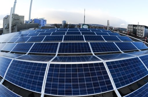 Auf dem Großmarkt in Wangen produzieren die Stadtwerke Solarstrom. Foto: Michele Danze
