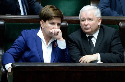 Beata Szydlo  und Jaroslaw Kaczynski (Archivfoto). Foto: PAP