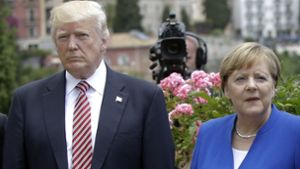 Das war vor  wenigen Tagen in Taormina - jetzt ist das  Verhältnis zwischen Bundeskanzlerin Merkel und  US-Präsident Trump noch schlechter geworden. Foto: AP