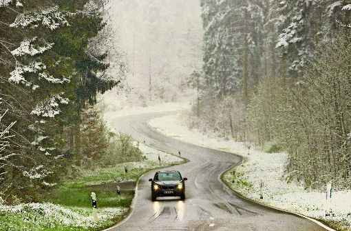 Bei Malmsheim lag am Dienstag Schnee. Foto: factum/Granville