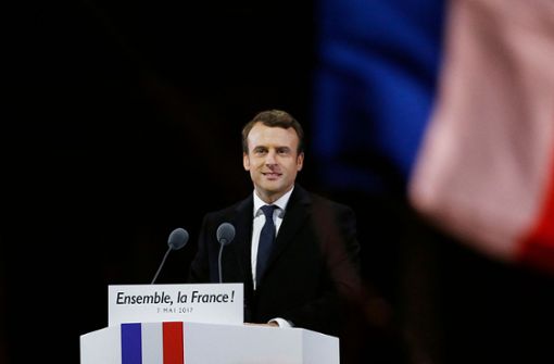 Emmanuel Macron will in seinem Amt bleiben. Foto: AFP/PATRICK KOVARIK