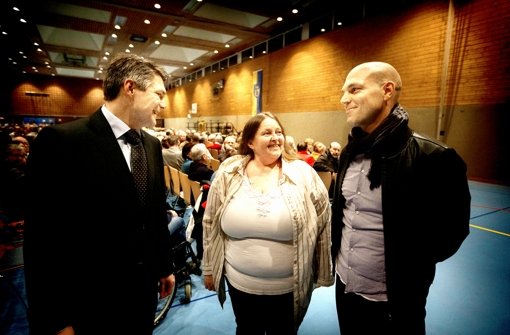 Von links: Stefan Breiter, Karin Hieber und Axel Fischer bewerben sich für das Amt des Bürgermeisters in Remshalden. Foto: Stoppel