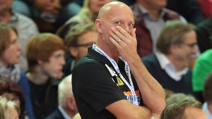 Au Backe: Frisch-Auf-Trainer Magnus Andersson ist entsetzt über die Leistung seiner Mannschaft. Foto: Baumann