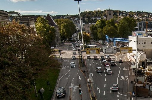 Die Schillerstraße vor dem Wagenburgtunnel wird zum Park hin verlegt. Foto: Lichtgut/Max Kovalenko