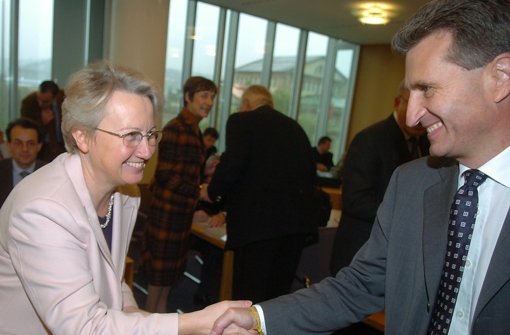 Schavan oder Oettinger? 2004 stand die CDU schon einmal vor der Wahl Foto: dpa