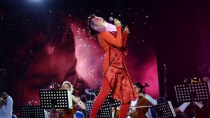 Die isländische Popkünstlerin Björk bei ihrem einzigen Deutschlandkonzert in Berlin Foto: dpa