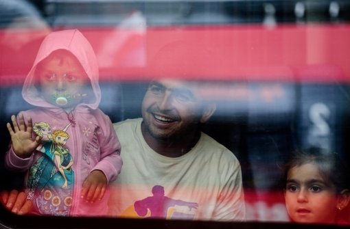 Ankunft in München: Flüchtlinge aus Ungarn am Hauptahnhof Foto: dpa
