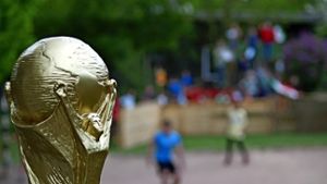 Die Replik des echten WM-Pokals wiegt dreieinhalb Kilo. Foto: Rüdiger Ott