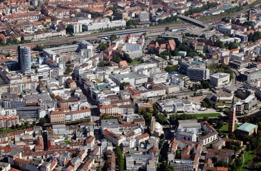 Die Stadt Pforzheim von oben. Foto: dpa