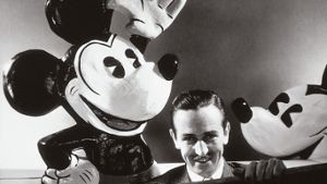 Walt Disney mit seiner Erfindung Micky Maus: Die berühmte Figur steht nun seit Anfang 2024 in den USA nicht mehr unter Urheberrechtsschutz. Foto: IMAGO / Pond5 Images
