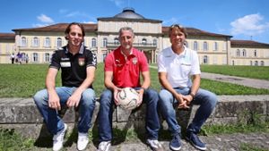 Rüdiger Rehm, Jürgen Kramny, Horst Steffen: Treffen an der Uni Hohenheim Foto: Baumann