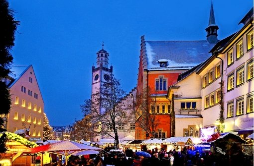 In Ravensburg locken gleich zwei stimmungsvolle  Christkindelsmärkte. Foto: Oberschwaben Tourismus