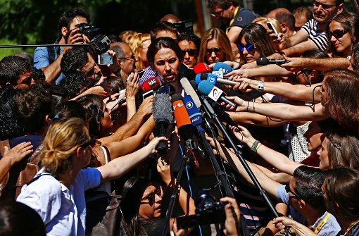 Podemos-Chef Pablo Iglesias muss viele Fragen beantworten. Foto: AP