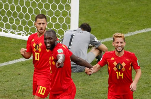 Jubel bei den belgischen Spielern – Frust hingegen bei Neuling Panama und Keeper Jaime Penedo Foto: AFP