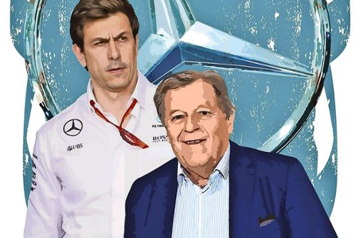 Norbert Haug (re.) und Toto Wolff: Zwei, die den Motorsport bei Mercedes geprägt haben und noch prägen. Foto: Baumann/dpa