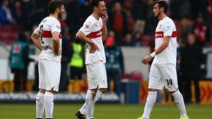 Enttäuschung beim VfB Stuttgart nach der 0:2-Niederlage gegen Bayer Leverkusen Foto: Getty