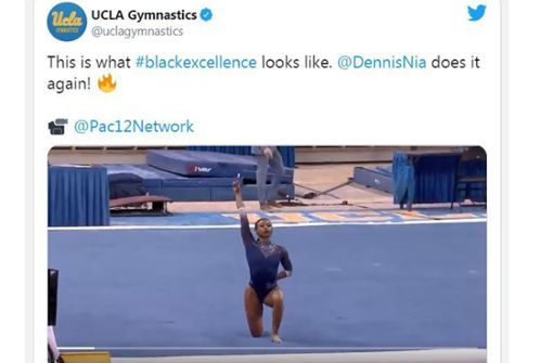 Das Twitterposting von UCLA Gymnatics wurde bereits millionenfach angeschaut. (Screenshot) Foto: Twitter/Screenshot UCLA Gymnastics