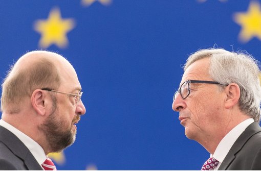 EU-Parlamentspräsident Martin Schulz und EU-Kommissionspräsident Jean-Claude Juncker Foto: dpa
