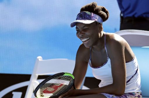 Venus Williams aus den USA jubelt nach ihrem Sieg gegen Vandeweghe aus den USA. Foto: AP