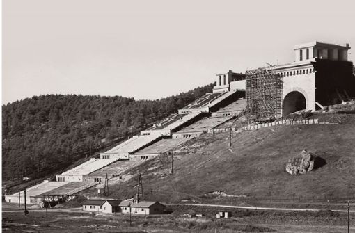 Modell der Tribüne für das „Deutsche Stadion“ in Nürnberg im Maßstab 1:1, 1938/39 Foto: privat