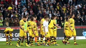 Borussia Dortmund kommt nicht über ein 2:2 bei Eintracht Frankfurt hinaus. Foto: dpa