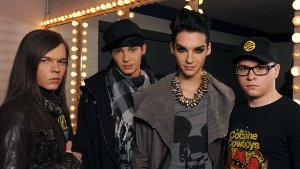 Georg Listing, Tom Kaulitz, Leadsänger Bill Kaulitz und Gustav Schäfer (von li.) von Tokio Hotel Foto: dpa