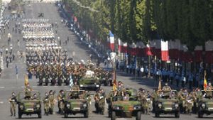 Abordnung des Eurokorps bei der traditionsreiche Parade zum französischen Nationalfeiertag (Archiv). Foto: SIPA