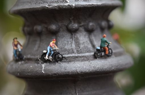 Bei der „Tour de Waiblingen“ treten die Radler kräftig in die Pedale. Foto: Weingand/StZN