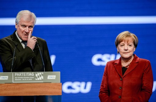 Bundeskanzlerin Angela Merkel mit CSU-Chef Horst Seehofer Foto: dpa