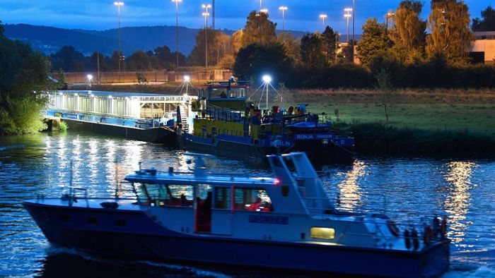 Atommüll-Transport auf dem Neckar ist unterwegs