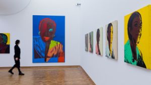 Werke aus der Serie „Ladies and Gentlemen, 1975“ des US- Künstlers Andy Warhol sind in der Ausstellung „Andy Warhol Now“ im Museum Ludwig zu sehen. Foto: Rolf Vennenbernd/dpa/Rolf Vennenbernd