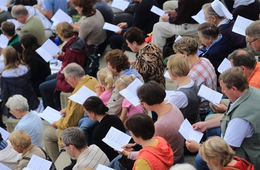 Über 100 000 Christen werden im Juni 2015 nach Stuttgart kommen Foto: dpa