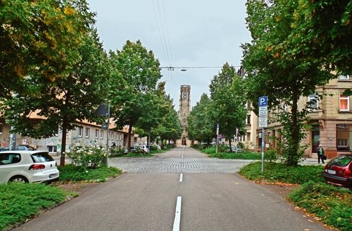 Die Johannesstraße und im Hintergrund die Johanneskirche. Foto: Kathrin Wesely