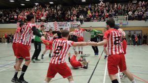Die Handballer des SV Fellbach freuen sich über den Aufstieg. Foto: Patricia Sigerist