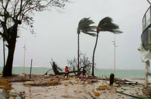 Mit Windgeschwindigkeiten von 260 Stundenkilometern pflügt der Hurrikan „Maria“ durch die Karibik. Foto: AP