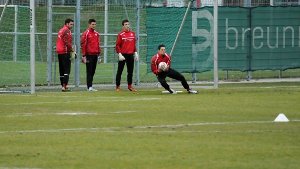 Klicken Sie sich durch den VfB-Trainingsauftakt. Foto: Michele Danze