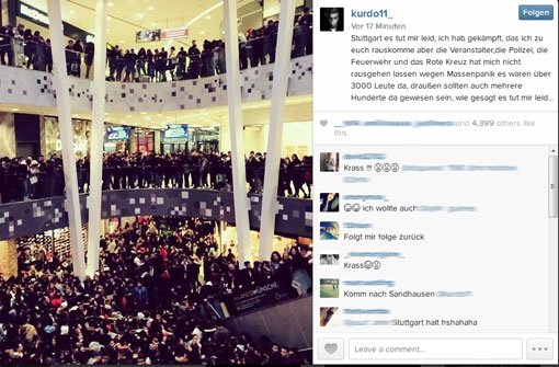 Rapper Kurdo entschuldigt sich auf Instagram bei seinen Fans - man habe ihn am Montag im Stuttgarter Milaneo nicht rausgelassen. Foto: Instagram Screenshot