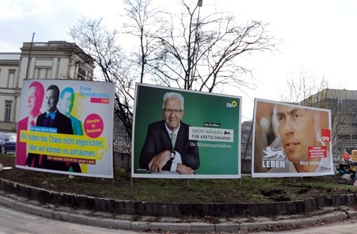 Mit Plakaten buhlen die Parteien während der letzen Wochen und Monate im Land um die Stimmen der Wähler. Foto: dpa