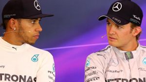 Rivalen der Rennbahn: Lewis Hamilton (li.) und Nico Rosberg Foto: Getty