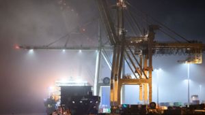 Der chinesische Cosco-Konzern will sich an einem Containerterminal im Hamburger Hafen beteiligen. Foto: dpa/Jonas Walzberg
