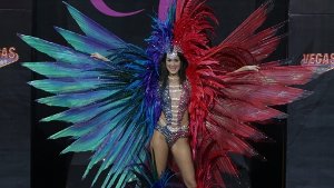 Die Wahl zur Miss Universe 2013 in Moskau rückt näher. Bevor am 9. November die Schönste der Schönen gekürt wird, präsentierten sich am Samstag die Teilnehmerinnnen in heißen Outfits und opulenten Kostümen, wie hier Catherine Miller, Miss Trinidad & Tobago. Klicken Sie sich durch die Bilder der Kostüm-Show! Foto: dpa