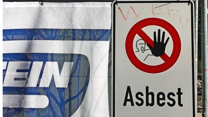 Das Asbest-Schild weckt Ängste